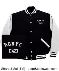 HQNYC Leather/Wool Varsity Jacket Design Zoom